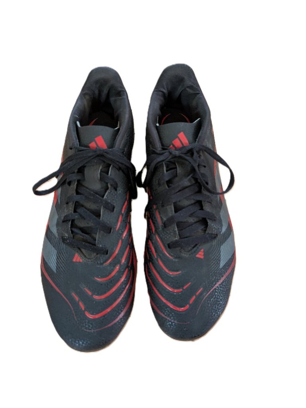 Adidas Men's Black/Red Predator Club FG/MG Soccer Shoes - Size 11